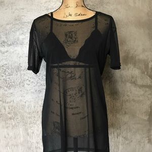 Mesh shirt / t shirt dress
